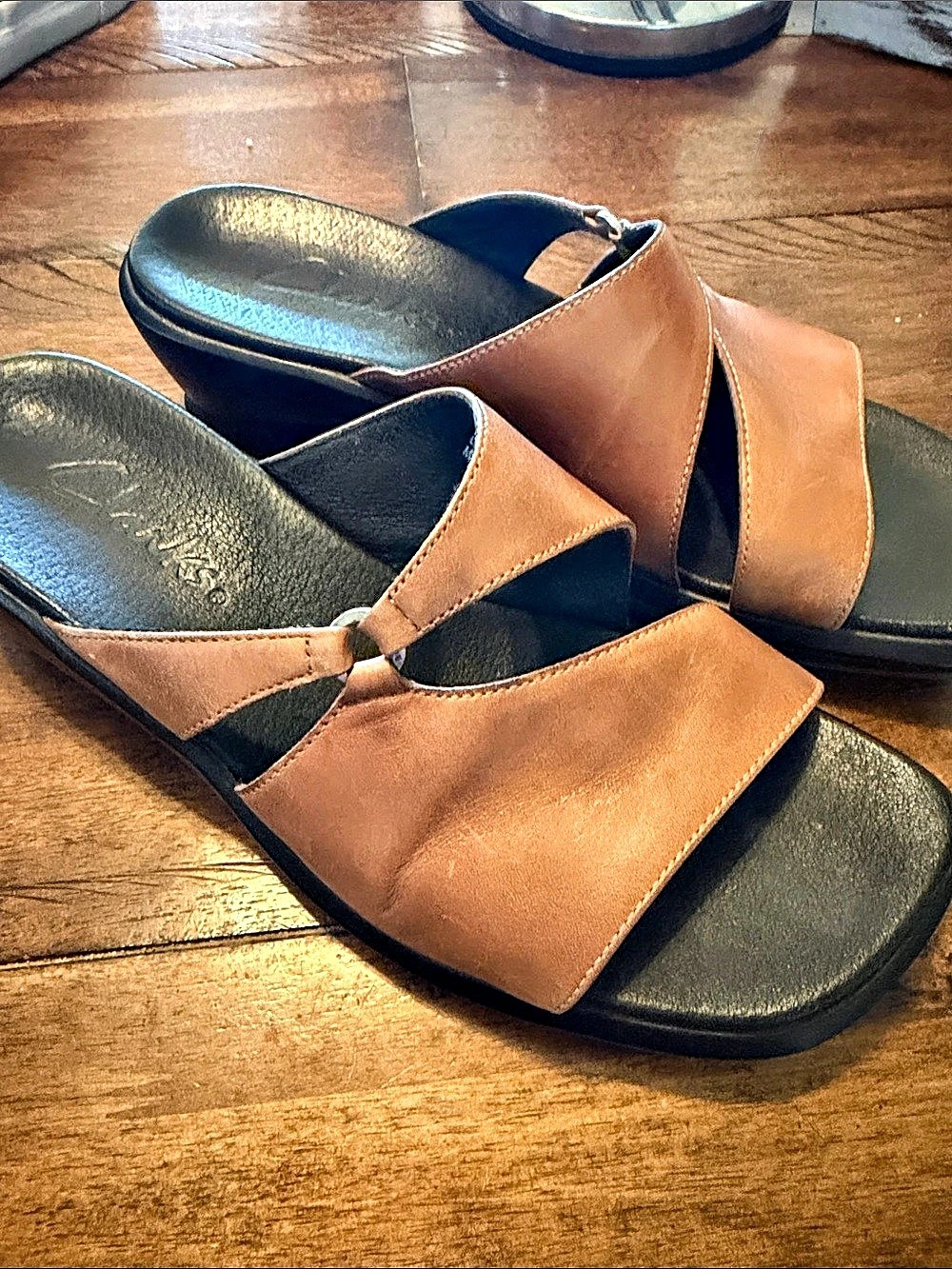 Clarks Leather Sandals in Brown